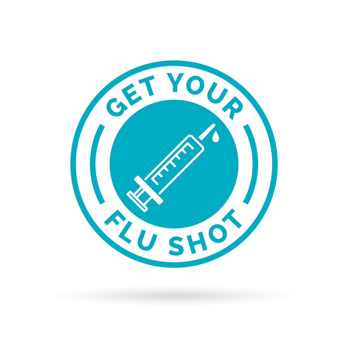 Get your flu shot vaccine sign
